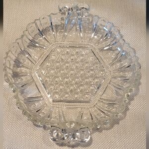 Vintage Pressed Glass Dishs with Handles- Candy or Relish
